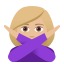 Woman gesturing NO: medium-light skin tone :woman_gesturing_no_tone2: 🙅🏼♀️