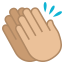 Clapping hands: medium-light skin tone :clap_tone2: 👏🏼